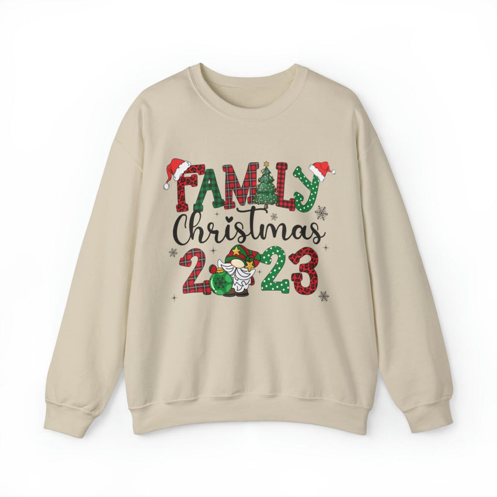 Sandjest Family Crewneck Sweatshirt 2023 Tee Christmas Shirt for Family Wife Husband Boy Girl Xmas Gift