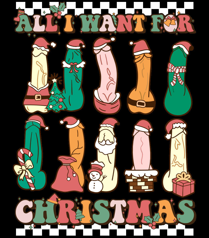 Personalized Christmas T-Shirt All I Want For Christmas