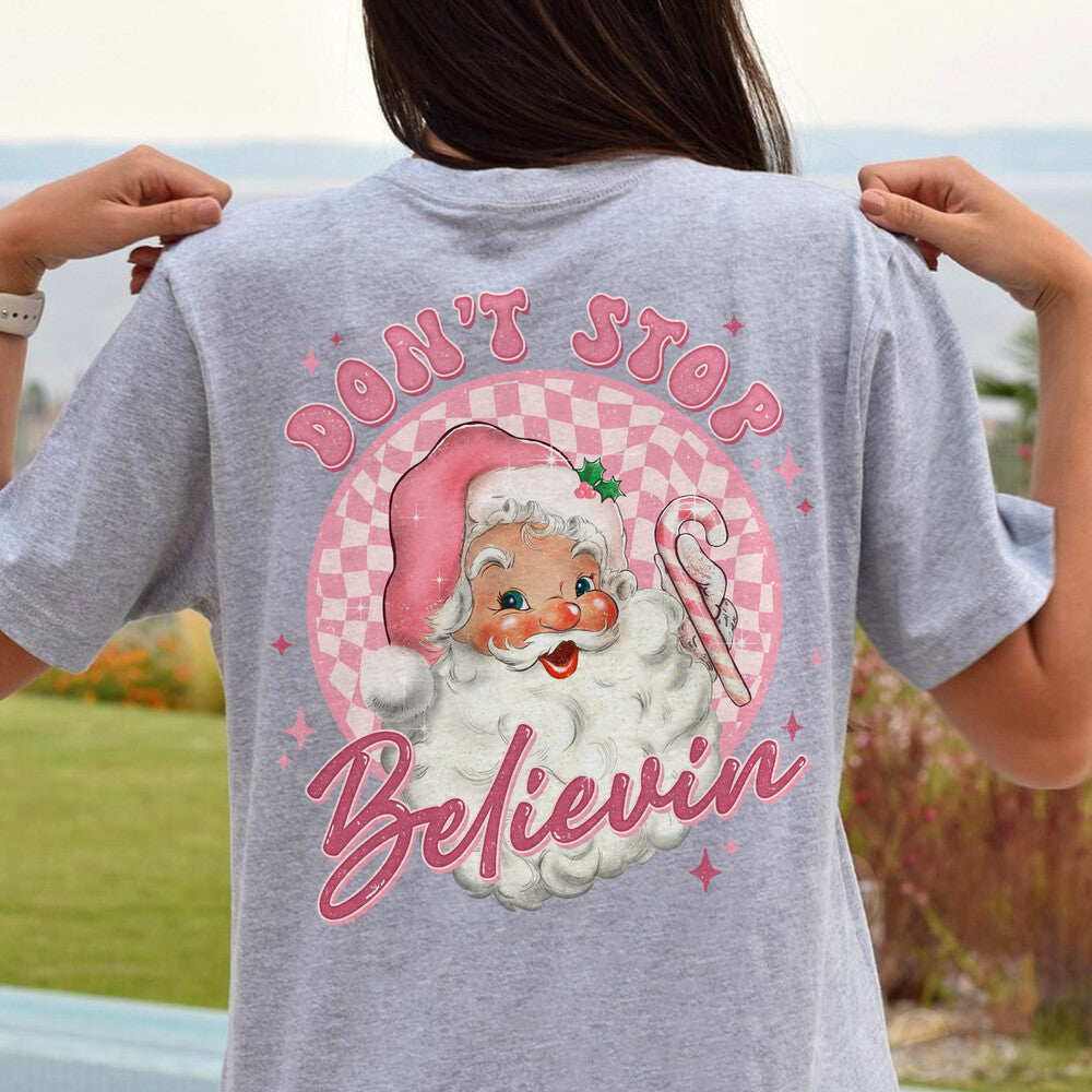 Personalized Christmas T-Shirt Don't Stop