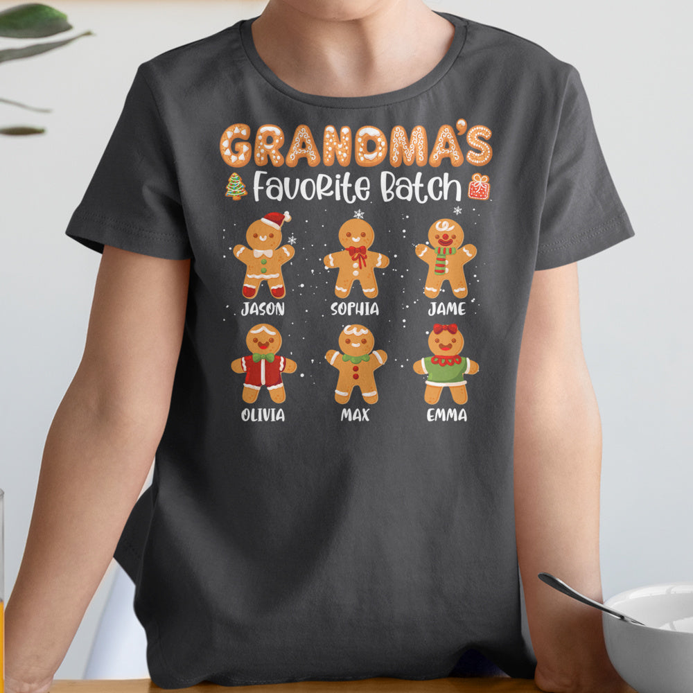 Personalized Christmas T-Shirt Grandma's Favorite Batch
