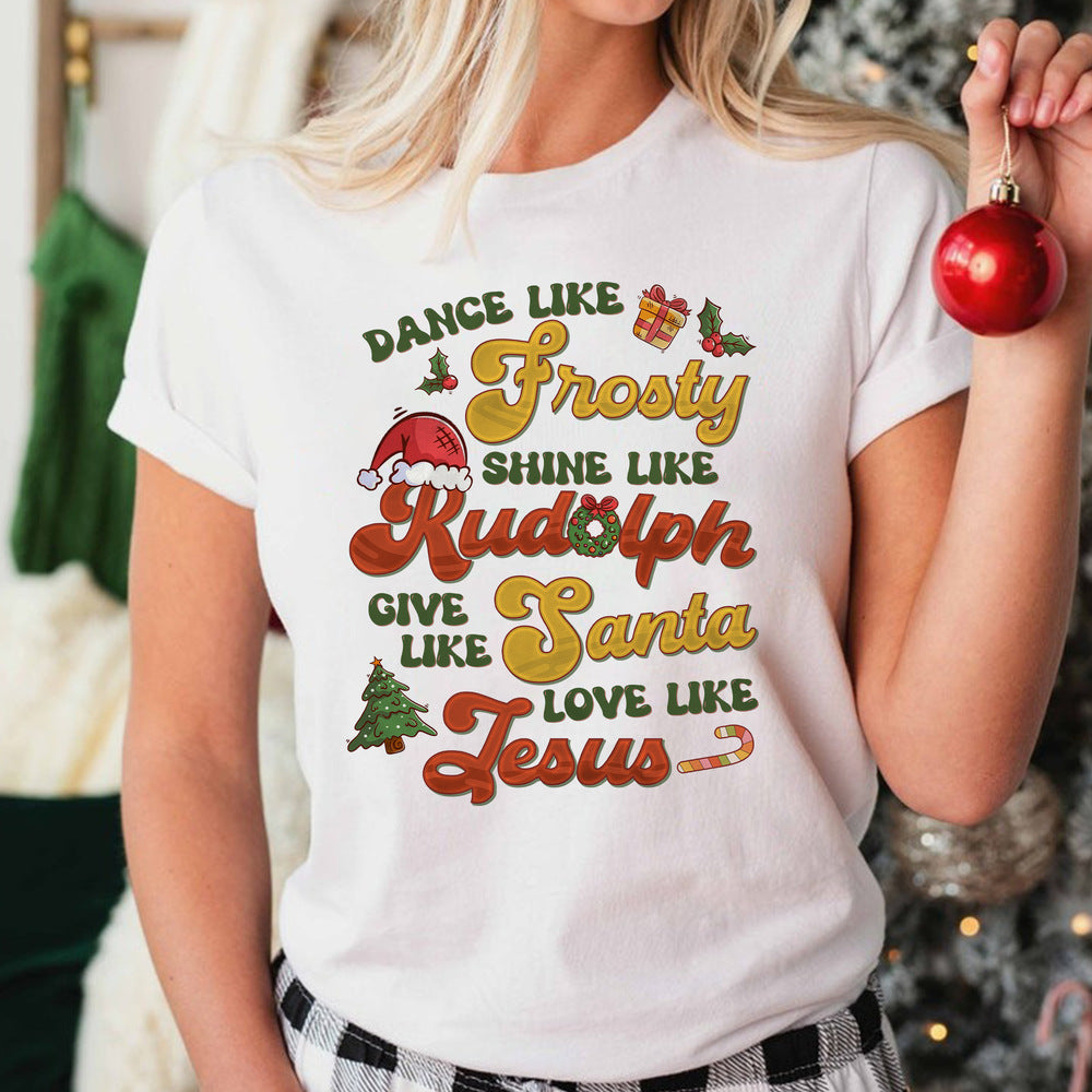 Personalized Christmas T-Shirt Love Like Jesus