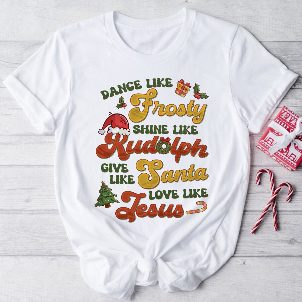 Personalized Christmas T-Shirt Love Like Jesus