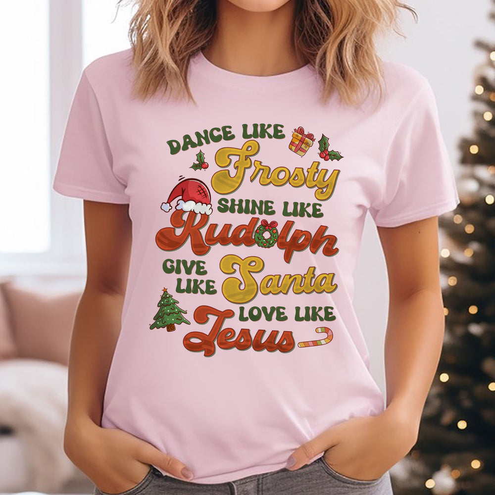 Personalized Christmas T-Shirt Love Like Jesus