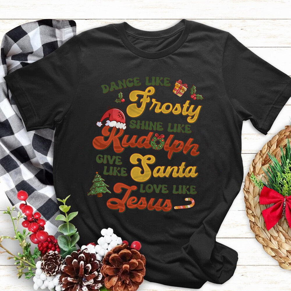 Personalized Christmas T-Shirt Love Like Jesus