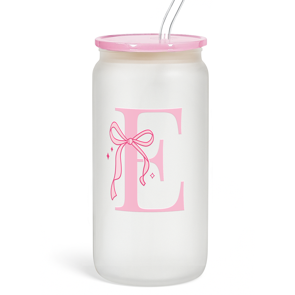 Monogram GlassGlow | Frosted Glass Tumbler 16oz