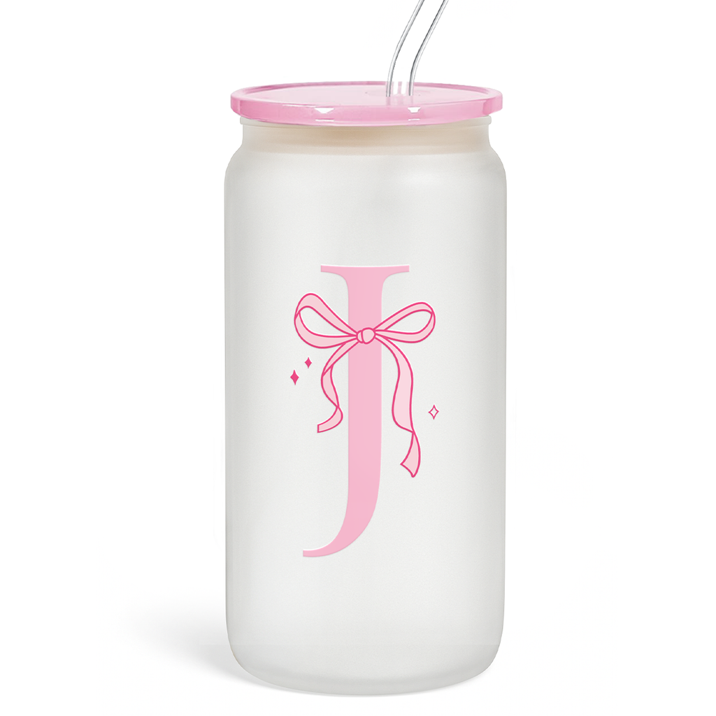 Monogram GlassGlow | Frosted Glass Tumbler 16oz