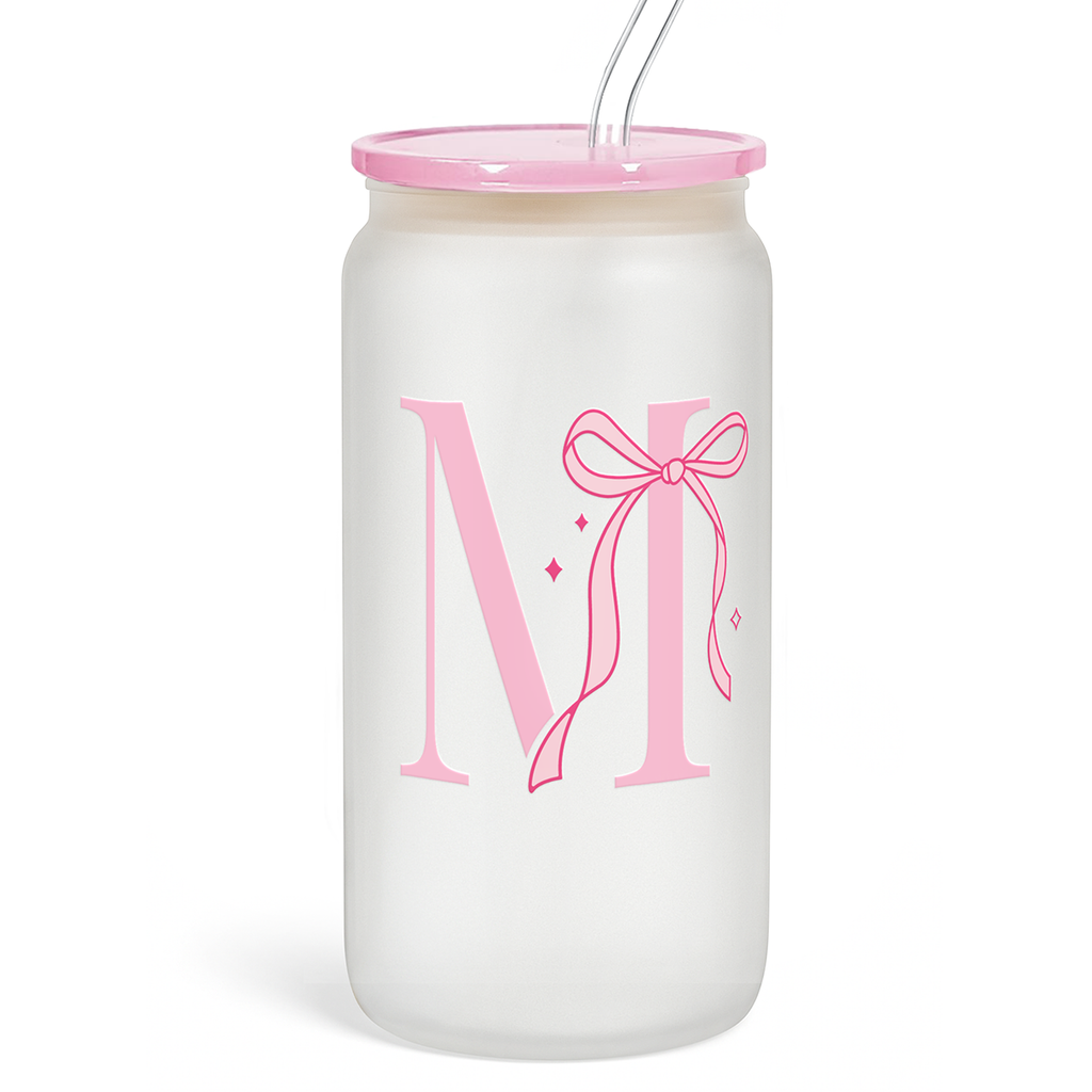 Monogram GlassGlow | Frosted Glass Tumbler 16oz
