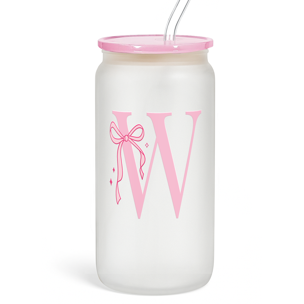 Monogram GlassGlow | Frosted Glass Tumbler 16oz