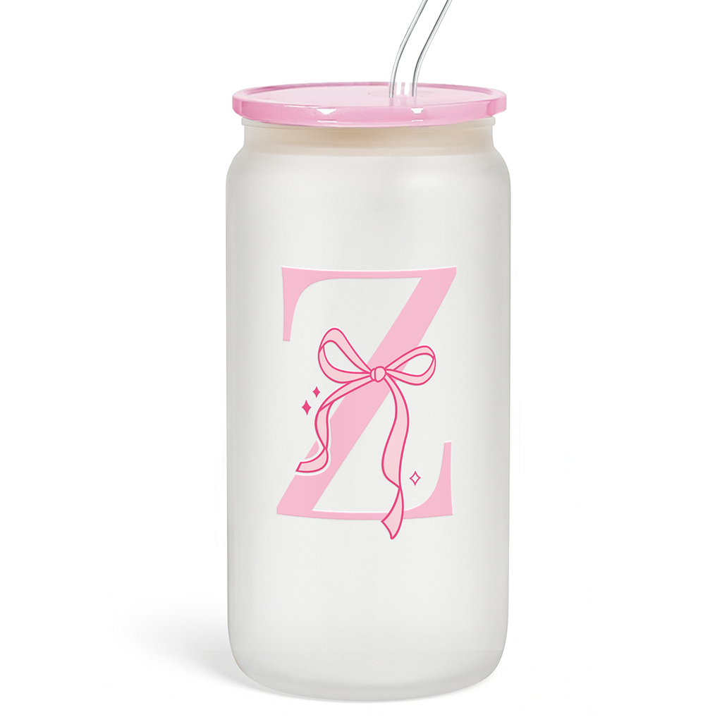 Monogram GlassGlow | Frosted Glass Tumbler 16oz