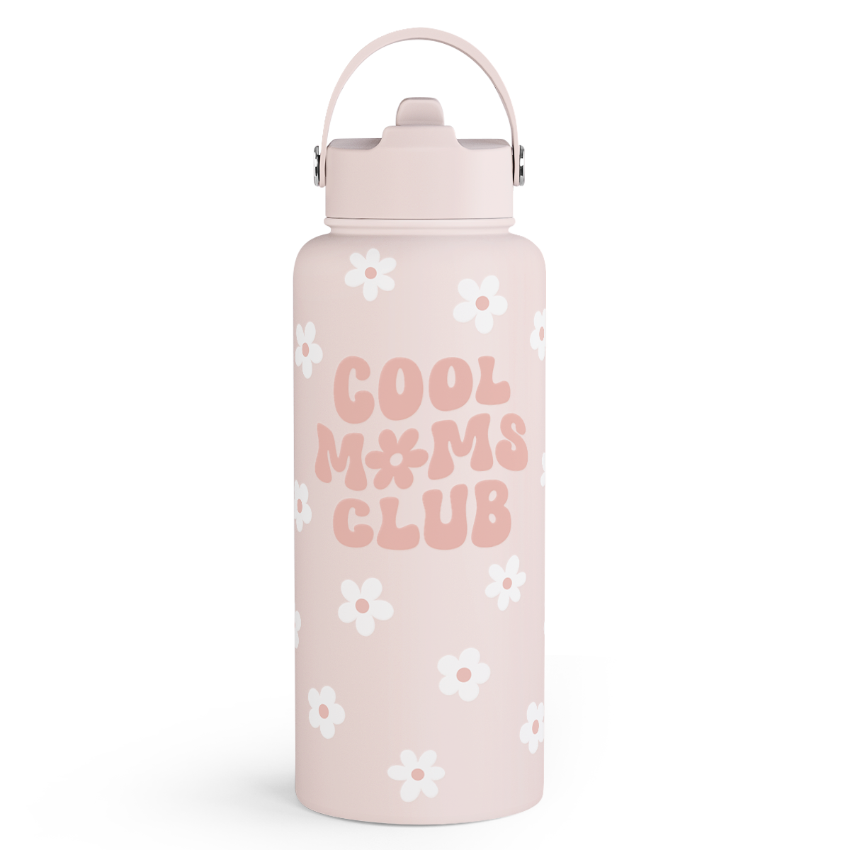 Pink Cool Mom Club SipChic | Straw Lid Water Bottle 32oz
