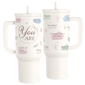 White Christian Slidemate | Slider Tumbler with Handle 40oz