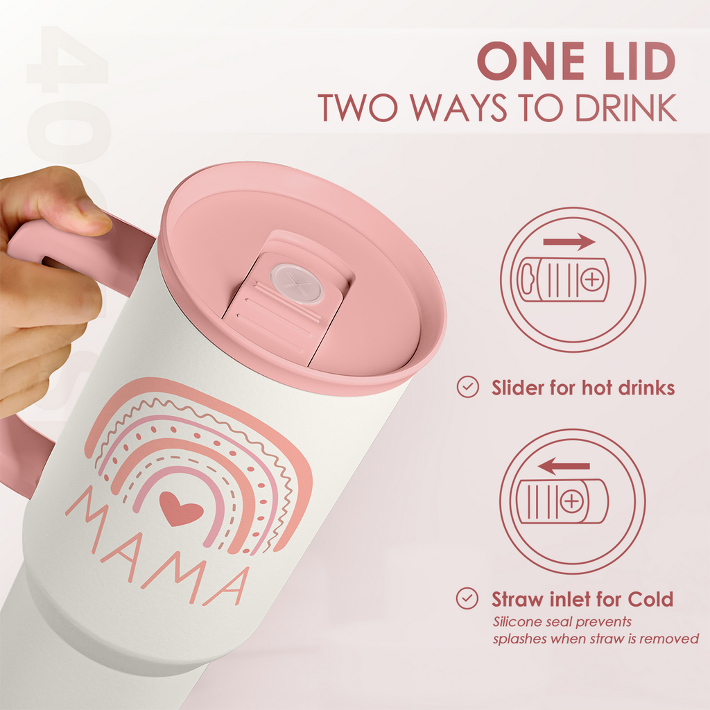 Pink Mom Mama Slidemate | Slider Tumbler with Handle 40oz