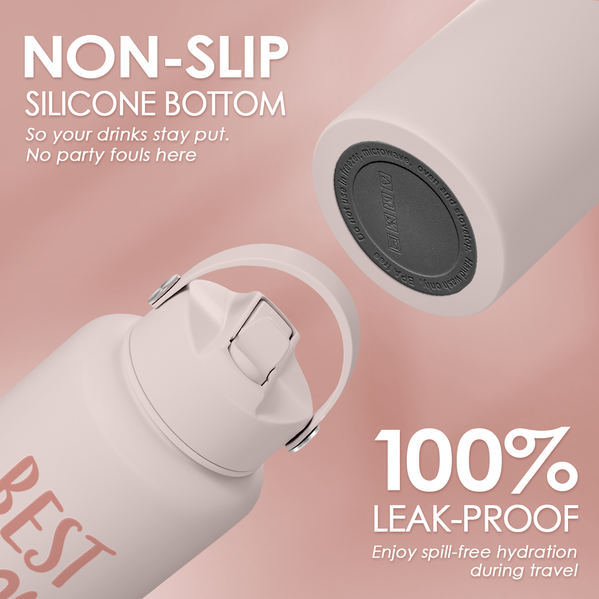 Pink Best Mom Ever SipChic | Straw Lid Water Bottle 32oz