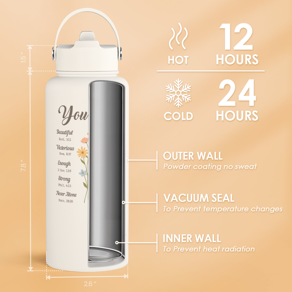 "You Are" Christian SipChic | Straw Lid Water Bottle 32oz
