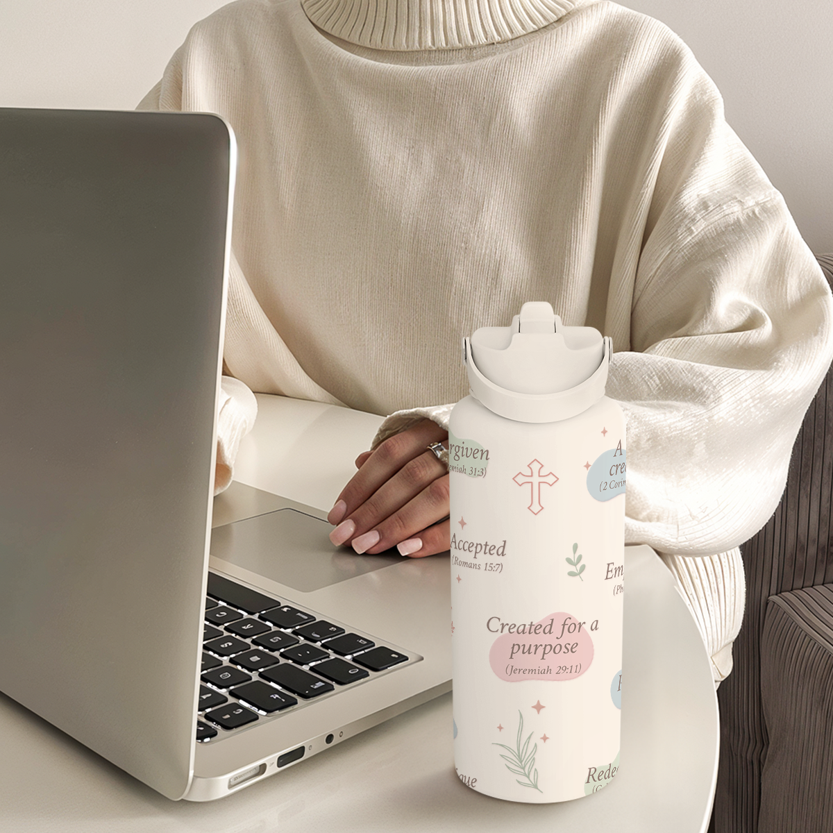 Christian SipChic | Straw Lid Water Bottle 32oz