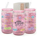 Inspiration GlassGlow | Glass Tumbler with Acrylic Lid 16oz
