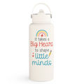 White Teacher SipChic | Straw Lid Water Bottle 32oz