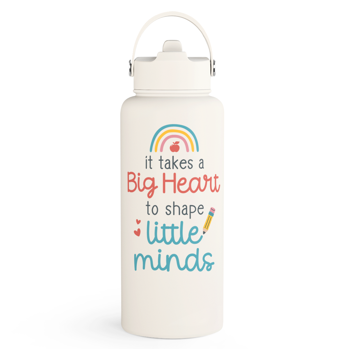 White Teacher SipChic | Straw Lid Water Bottle 32oz