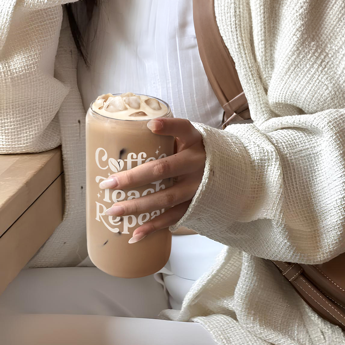 Teacher GlassGlow | Glass Tumbler with Bamboo Lid 16oz