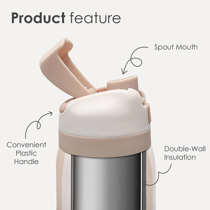Brown Stripe VividPop | Push-button Lid Water Bottle 32oz