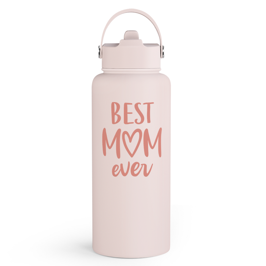 Pink Best Mom Ever SipChic | Straw Lid Water Bottle 32oz