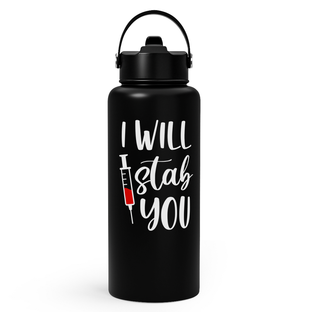 Black Nurse SipChic | Straw Lid Water Bottle 32oz