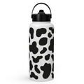 Black Cow Print SipChic | Straw Lid Water Bottle 32oz