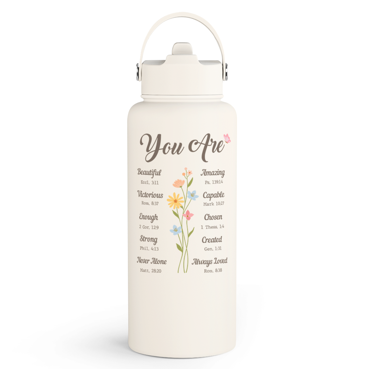 "You Are" Christian SipChic | Straw Lid Water Bottle 32oz