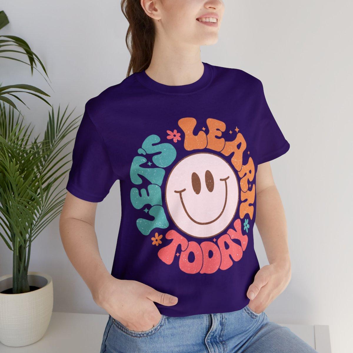 Sandjest Teacher T-Shirt Let¡¯s Learn Today Gift for Women Kindergarten Teacher