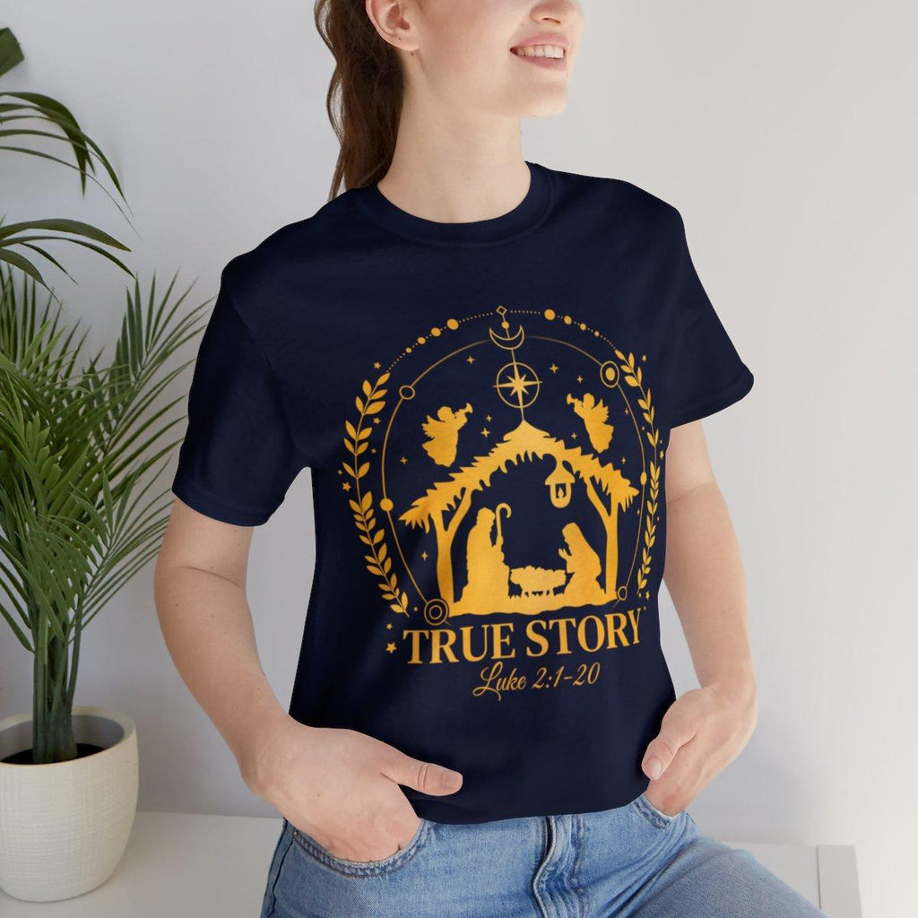 Sandjest True Story Nativity Christmas Tshirt, Christmas Jesus Shirt, Nativity Christmas T-Shirt, True Story Shirt, Christmas Christian Gifts