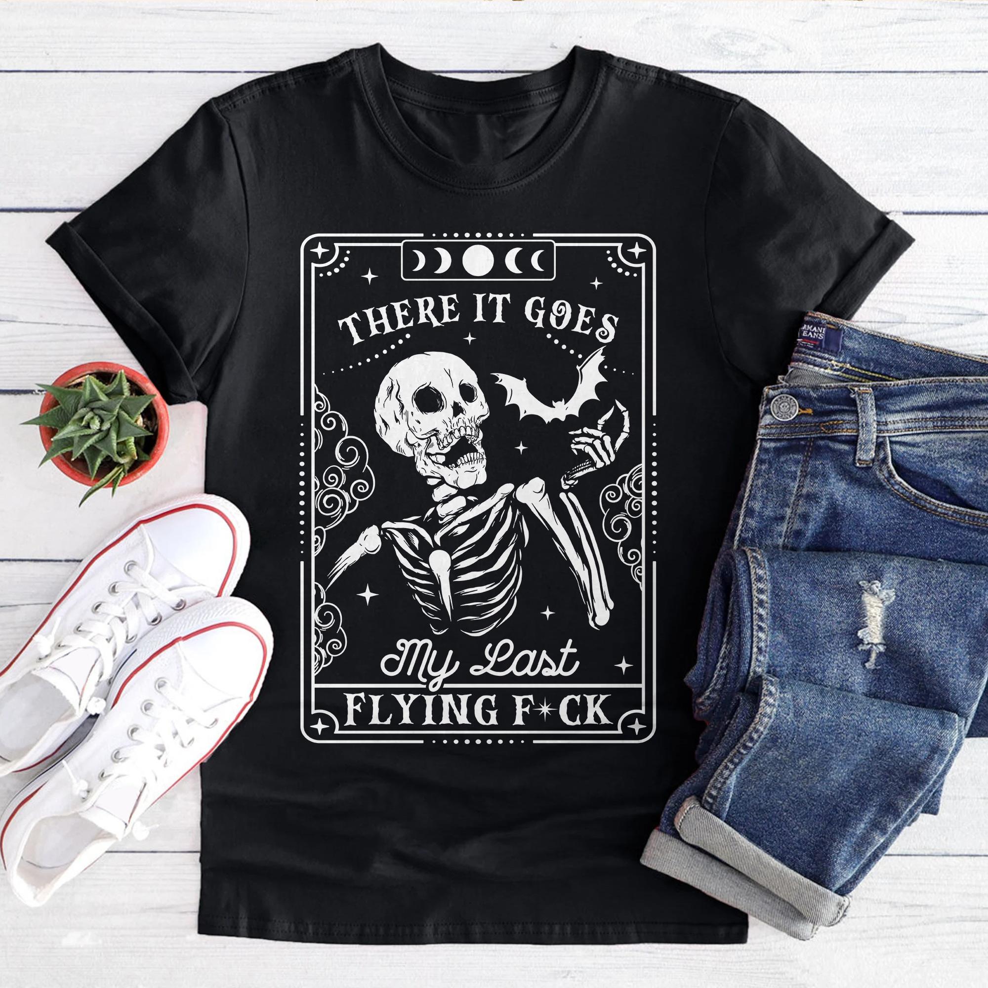 Sandjest Funny T-Shirt There It Goes Tarot Card Style Gift for Women Girl Friend