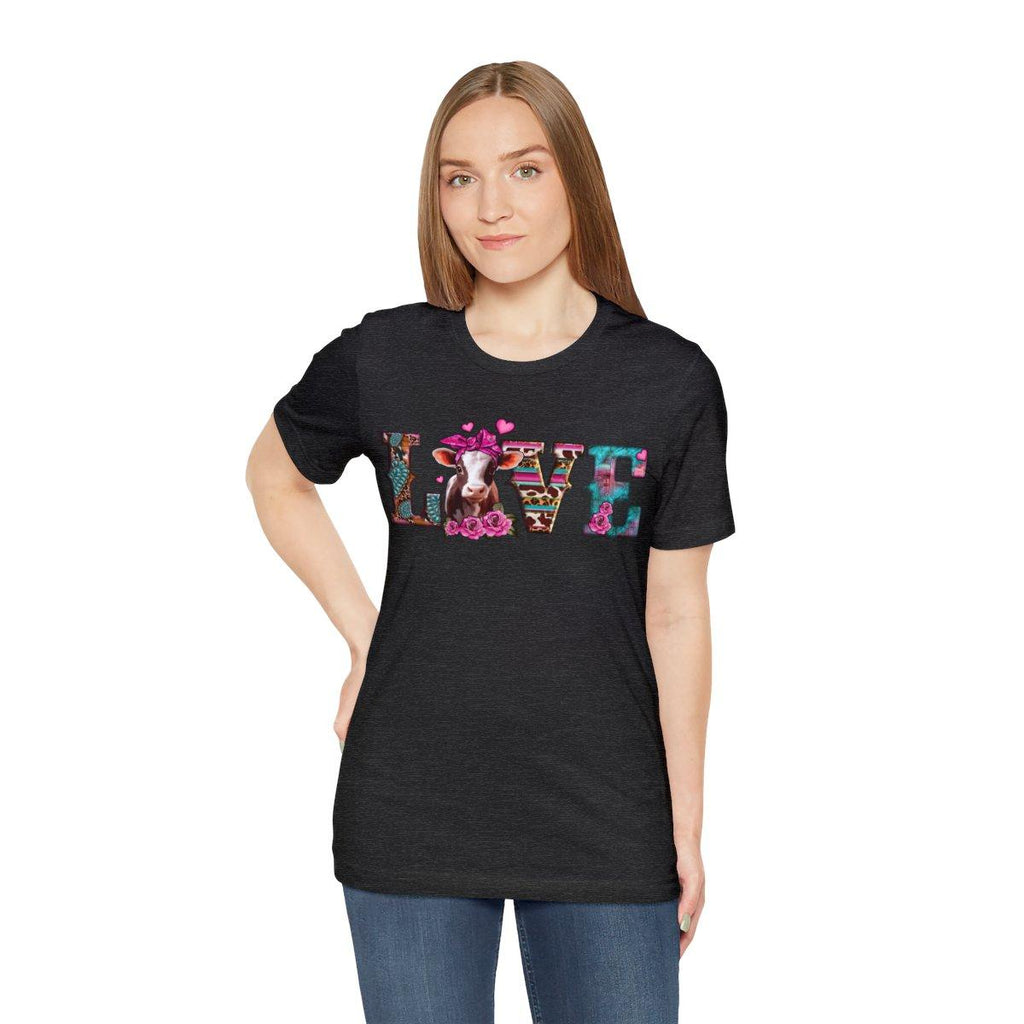Sandjest T-shirt for Cow Lovers Valentine Gift for Women Girl Friends