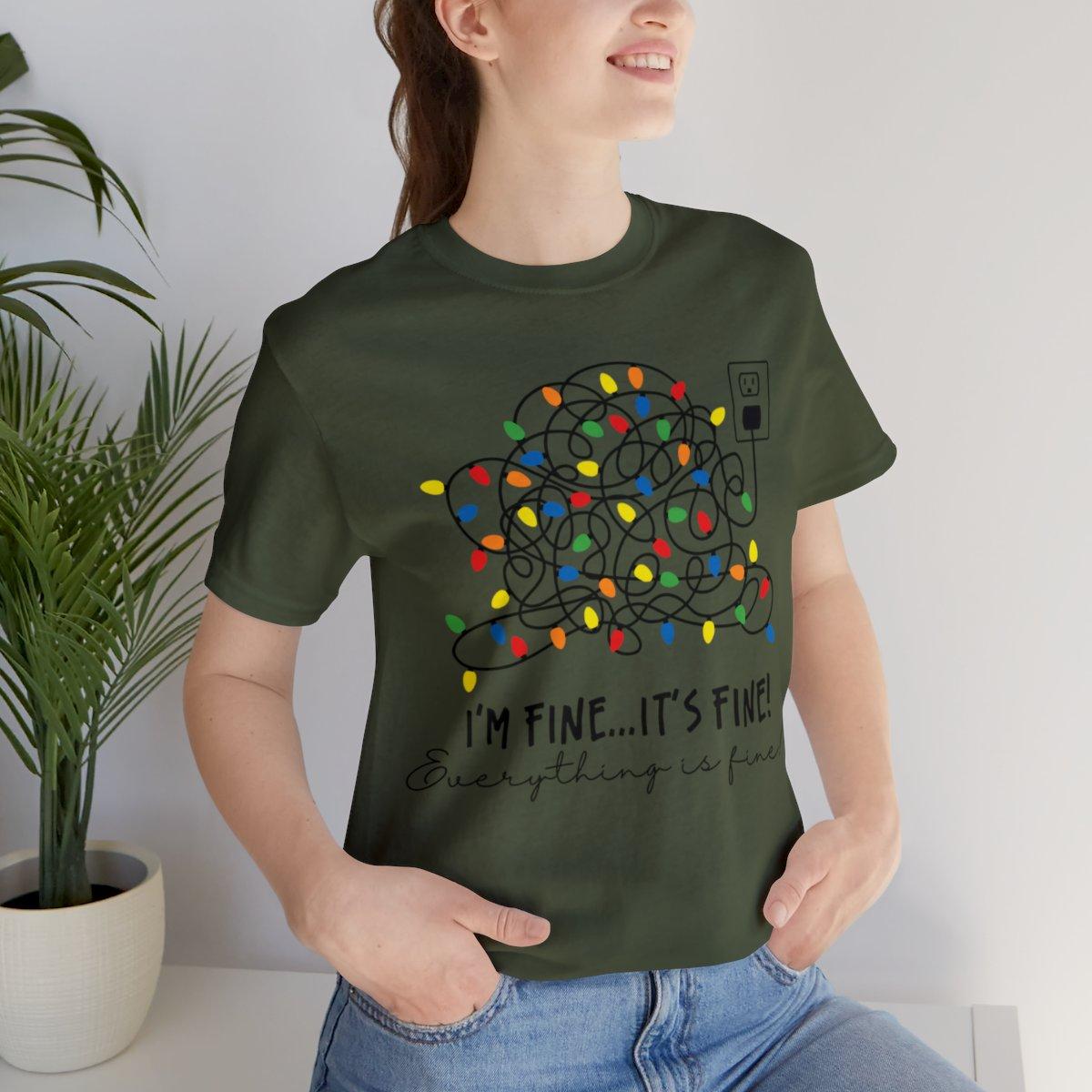 Sandjest Funny T-Shirt Everything Is Fine Gift for Women Girl Friend