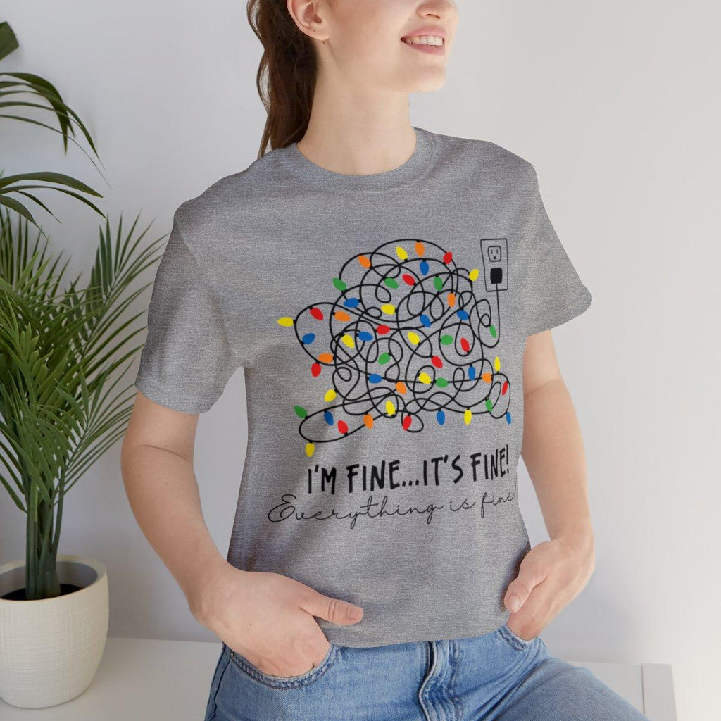 Sandjest Funny T-Shirt Everything Is Fine Gift for Women Girl Friend