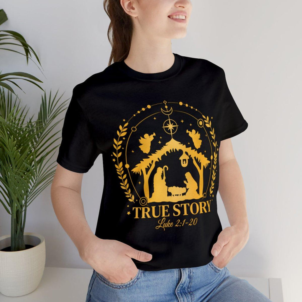 Sandjest True Story Nativity Christmas Tshirt, Christmas Jesus Shirt, Nativity Christmas T-Shirt, True Story Shirt, Christmas Christian Gifts