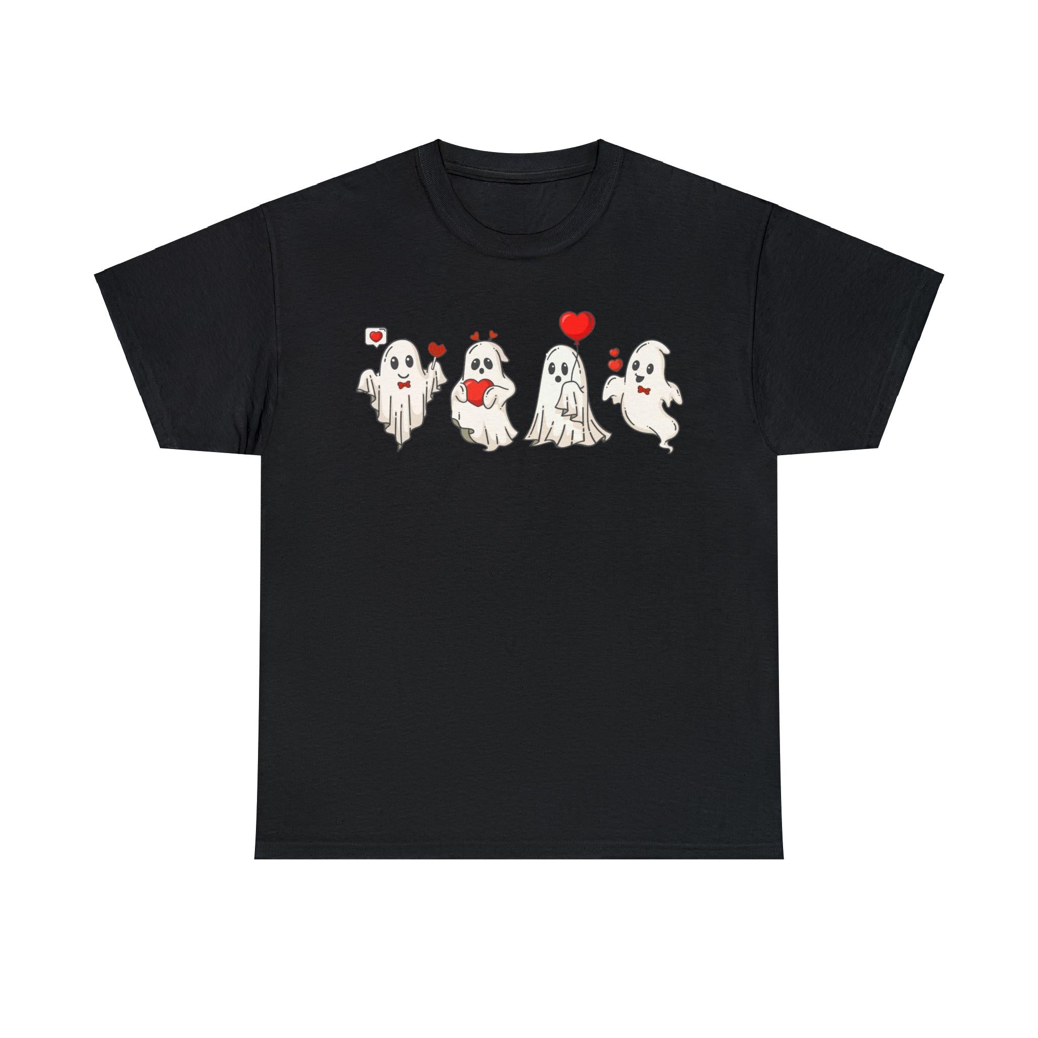Sandjest Cute Valentine T-Shirt Funny Ghost Gifts for Women Girl Friends Wife