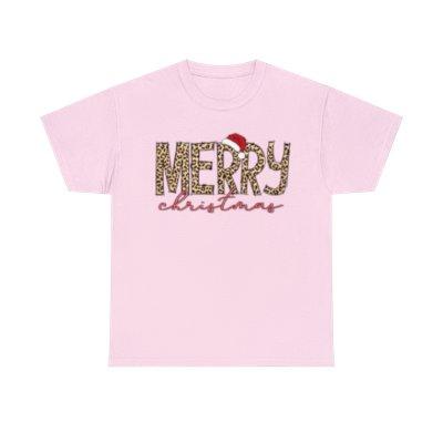Sandjest Merry Christmas T-Shirt Leopard Style Christmas Family Shirt Holiday Gift for Women Girl