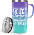 Blue Inspirational Curved Tumbler with Handle 20oz