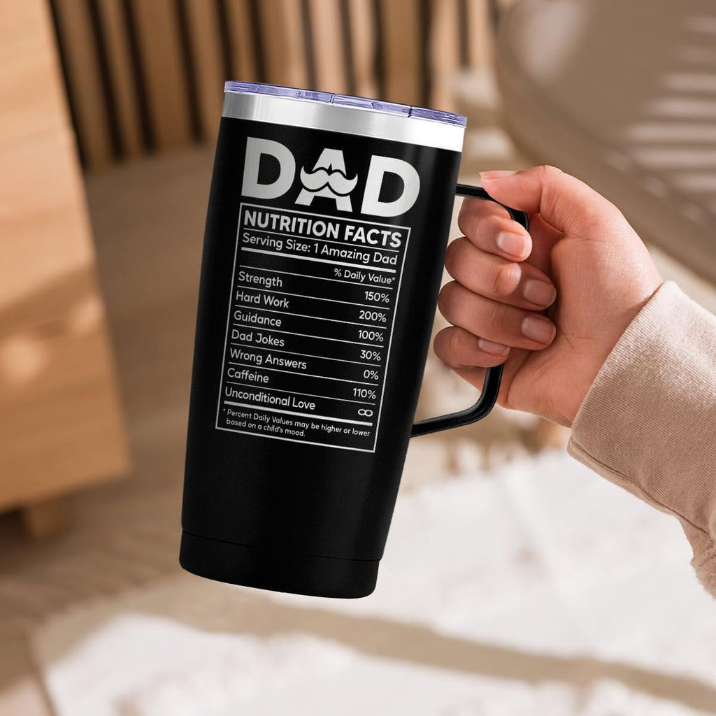 Best Dad Ever Curved Tumbler with Handle 20oz