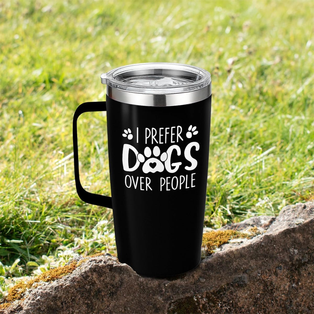 Black Dog Curved Tumbler with Handle 20oz
